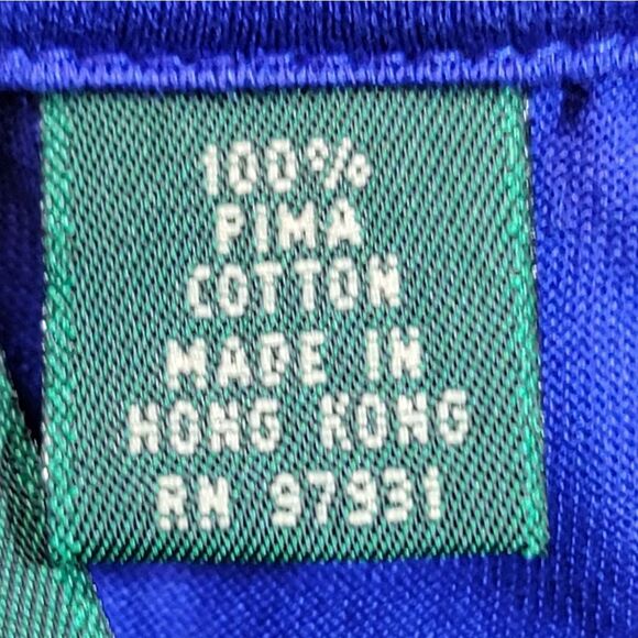 Vtg Masters × Augusta Amen Corner Mens Size XL Golf Tennis Polo Shirt Blue - Picture 8 of 13